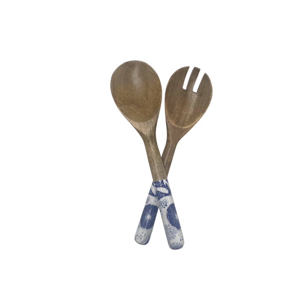 Blue Sea Salad Servers