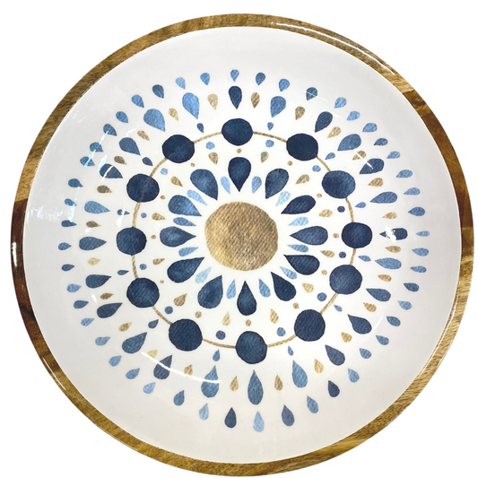 Large Blue Mandala Platter