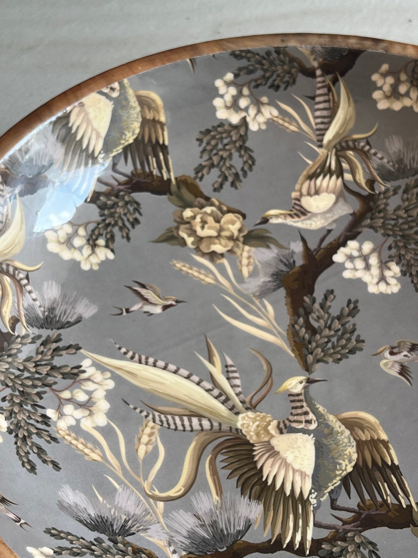 SALE Large Peacock Grey Bowl (B GRADE) 50# discount