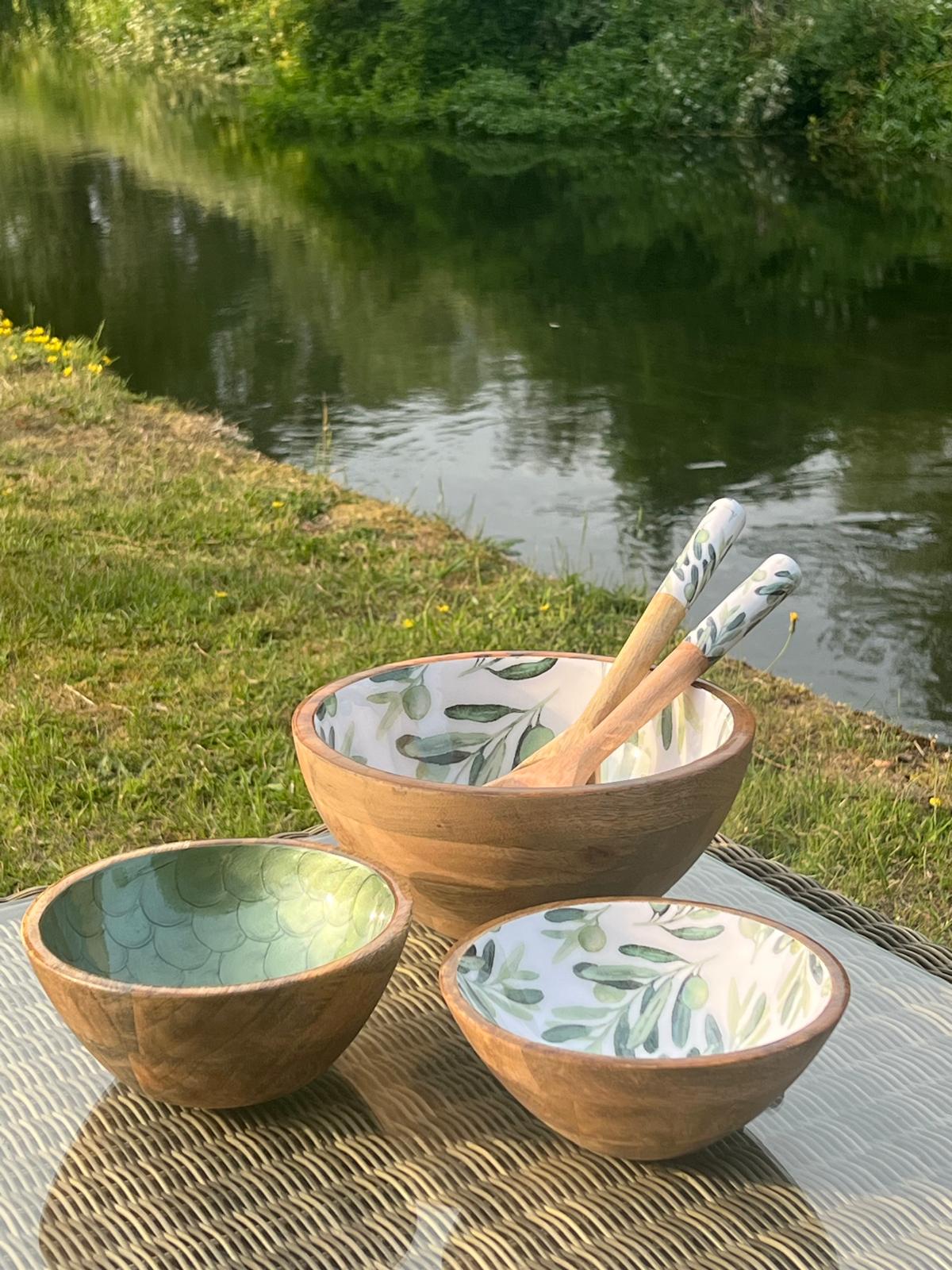 'Olive Leaf' Salad Servers