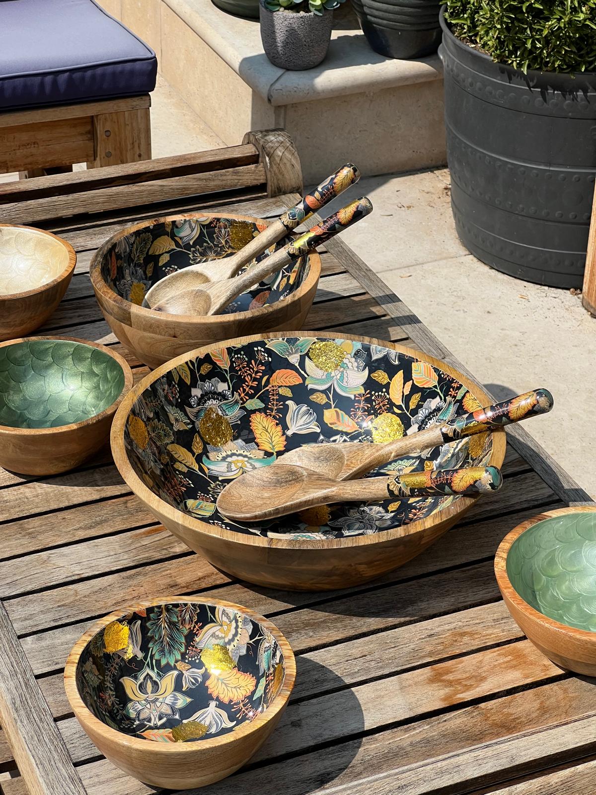 Large Salad Bowl Set 'Flower Dream'