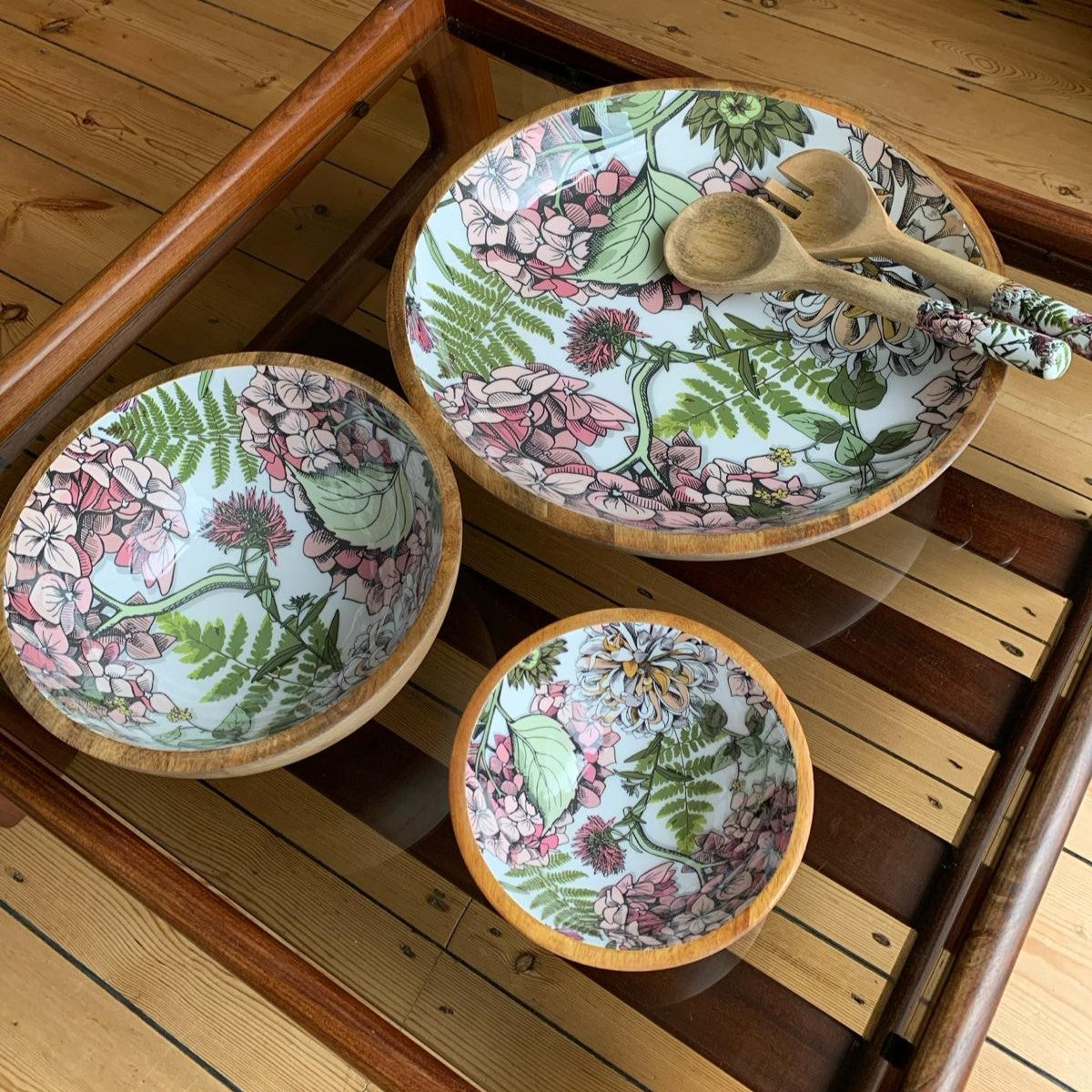 Large Pink Hydrangea Bowl