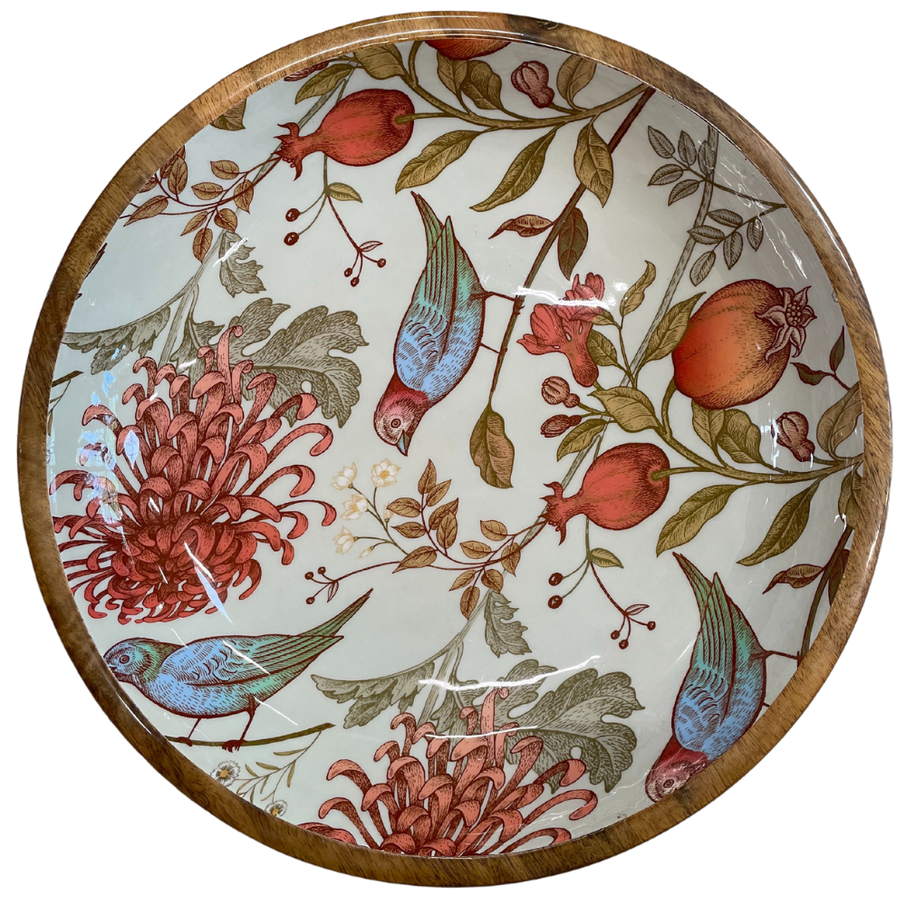 Large Salad Bowl Set 'Orange Bird'