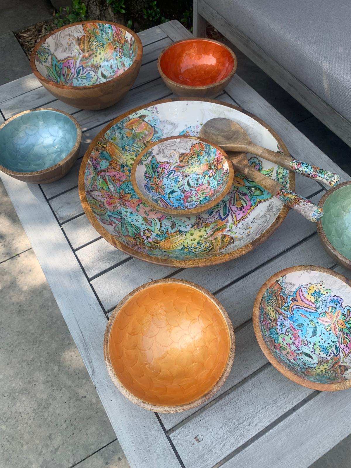 Flower Power Paisley Salad Servers