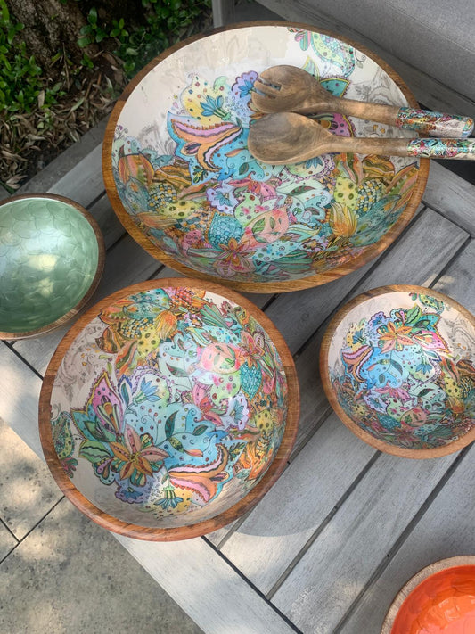 Large 'Flower Power Paisley' Bowl