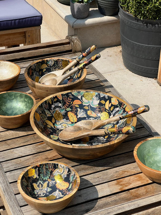 Large Salad Bowl Set 'Flower Dream'