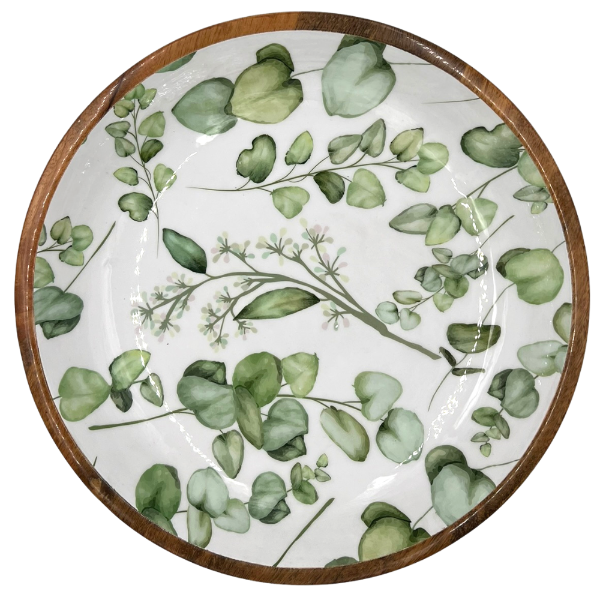 Large Green Leaves Bowl