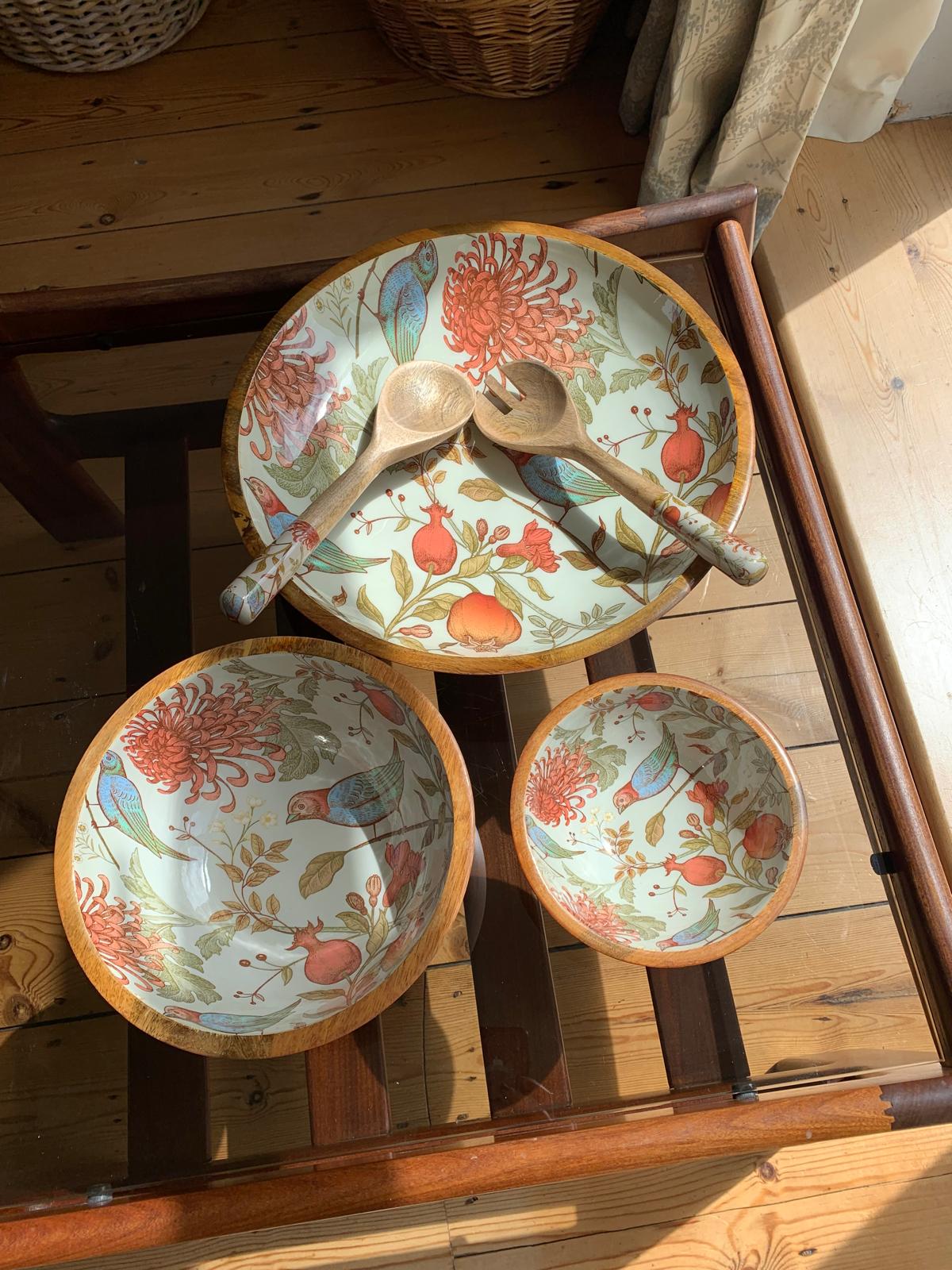 Large Orange Bird Bowl