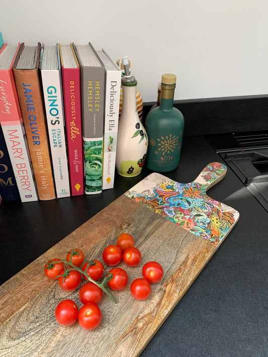 'Flower Power Paisley' Chopping Board