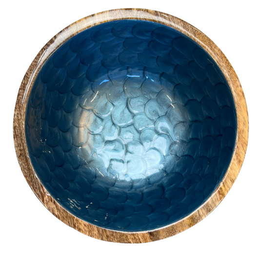 Medium Bowl in Royal Blue Pearl (25cm)