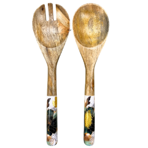 'Shimmering White Lotus' Salad Servers